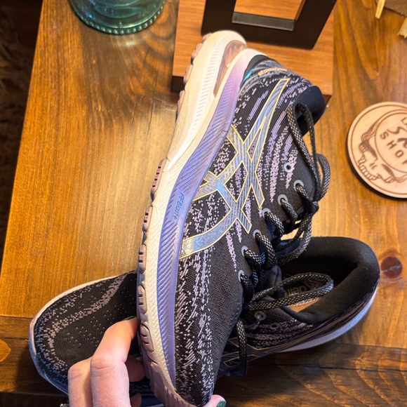 ASICS Dark Grey Purple and White Athletic Sneakers - Picture 11 of 16